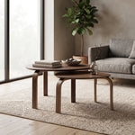 Coffee table Hinlim SANDRA MDF+ash wood veneer brown