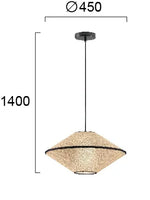 ჭაღი Viokef AMICA LED 40ვატი NATURAL BLACK 45*140სმ 4270200 — 4270200 ტექნიკური ნახაზი
