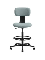 Office chair Theer Blue Plastic black frame Height adjustable Footrest KP23