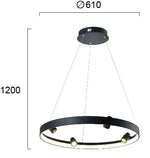 ჭაღი Viokef DENIS LED 58ვატი 3000K SAND BLACK 61*135სმ 4250600 — 4250600 ტექნიკური ნახაზი