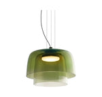 Люстра Juncan, зеленое стекло, металл, LED D32*H24см MD4026-BC