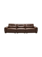 Диван для гостиной Kimhome коричневый кожаный 322*100*85см P8510