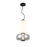 Chandelier Viokef AVERY LED 18W 3000K SMOKE WHITE-BLACK 32*150cm 4302500
