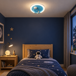 ჭერის სანათი Kids Lighting ლურჯი კოსმონავტი პროპერელით 48*48*10სმ MD20987