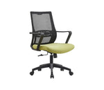 Theer office chair, light green, black plastic frame, medium mesh back, 60×66×95 cm | FG986B(8495B)