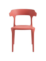 Пластиковый стул Miago, красный полипропилен, закругленная спинка, pp-740/RED