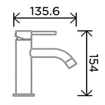 ხელსაბანის შემრევი Meir Piccola MB03XS-PVDGM — ტექნიკური ნახაზი