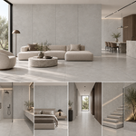 დიდი ფილა Infinity Concrete Light 1 მატი ბადის გარეშე 160სმ*320სმ*6მმ კვ.მ. CE01-MAT — გამოყენების ვიზუალიზაცია