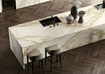 Large tile INFINITY CALACATTA HERMITAGE sat B matt without mesh 162cm*324cm*12mm MB17-SAT-B-12