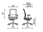 საოფისე სავარძელი LTForm AXIS სახ. R01 მექ. S31 ბაზა B23 გორგ. R10 ჩარჩო M ბადე MN მატერია C09 XI4GR01S31B23R10NMNC090-X — XI4GR01S31B23R10NMNC090-X ტექნიკური ნახაზი