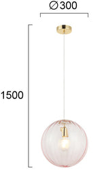 ჭაღი Viokef DIANA 40 ვატი PINK GOLD 30*150სმ 4294302 — 4294302 ტექნიკური ნახაზი