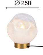 მაგიდის სანათი Viokef VANA 40 ვატი CLEAR/WHITE GOLD 26*37.5სმ 4313800 — 4313800 ტექნიკური ნახაზი