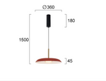 ჭაღი Viokef LOGAN/LED 11 ვატი წითელი 150*36სმ 4338801 — 4338801 ტექნიკური ნახაზი