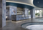 Large tile INFINITY HOLOS AEGEAN BLUE without glossy mesh 160cm*320cm*6mm sq.m. HL04 HL04-POL
