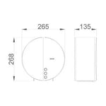 Nofer Держатель туалетной бумаги круглый PVD SATIN GOLD из нержавеющей стали 05046.G