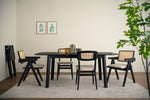 სასადილო მაგიდა Hinlim WOYER MDF+იფნის ხის შპონი შავი — ინტერიერში (146158) — ფოტო 21