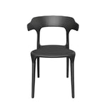 Пластиковый стул MIAGO из черного полипропилена с закругленной спинкой pp-740/BLACK