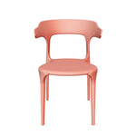 Пластиковый стул Miago, красный полипропилен, закругленная спинка, pp-740/RED