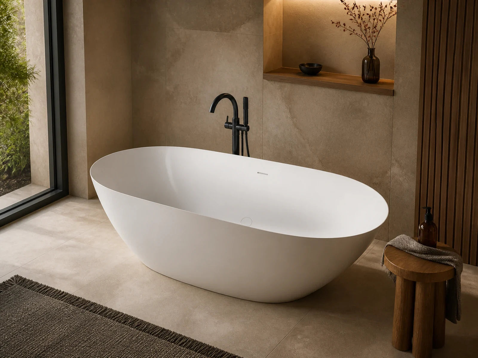 Bathroom stone Aquaforte oval 180-80-58 cm VS1808058S0
