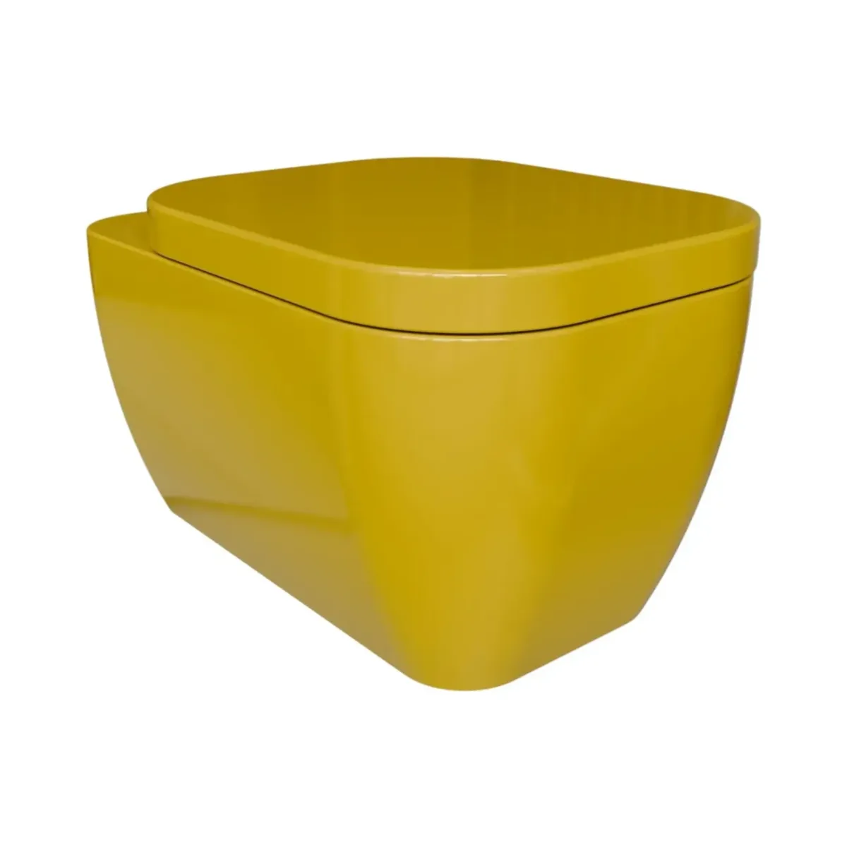 Simas Henges Wall-Hung Toilet Narciso with Installation Kit and Soft-Close Seat Glossy 55 cm HE18&F85||NAR