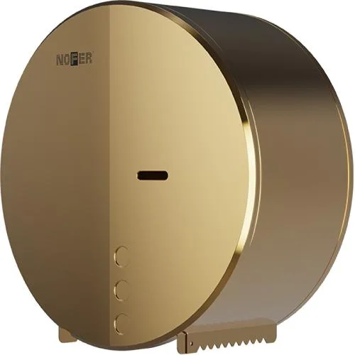 Nofer Toilet Paper Holder, Gold, Glossy Stainless Steel, 26.8 × 26.5 × 13.5 cm