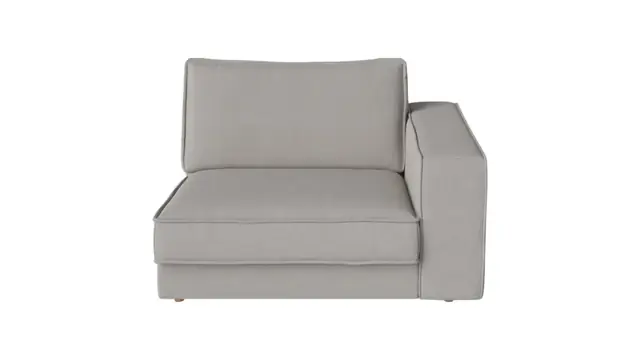 Кресло для гостиной Bolia Noora угловое правое ткань SOIL COOL GREY ножки цвет дуба 125*80*60 см 01-068-25_00543