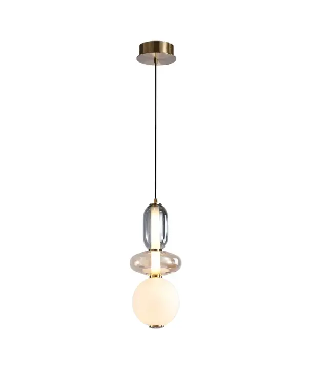 Chandelier Bokin Gray White Beige Glass Metal 20*H48-200cm MD8928-H480C