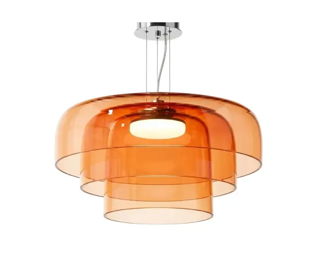 Chandelier Juncan Orange Glass Metal LED D42*H26cm MD4026-ABC