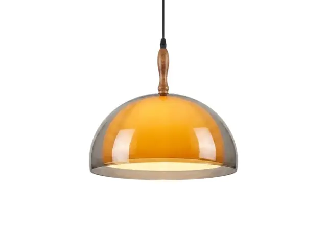 Chandelier Juncan Yellow Acrylic Wood E27 D35*H26cm MD1039