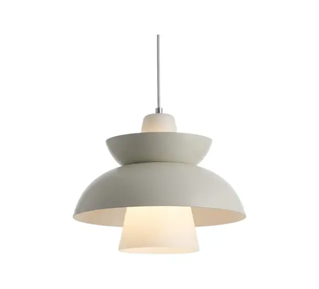 Chandelier Juncan Beige Metal Glass E27 30*H25cm D8284-BAIGE