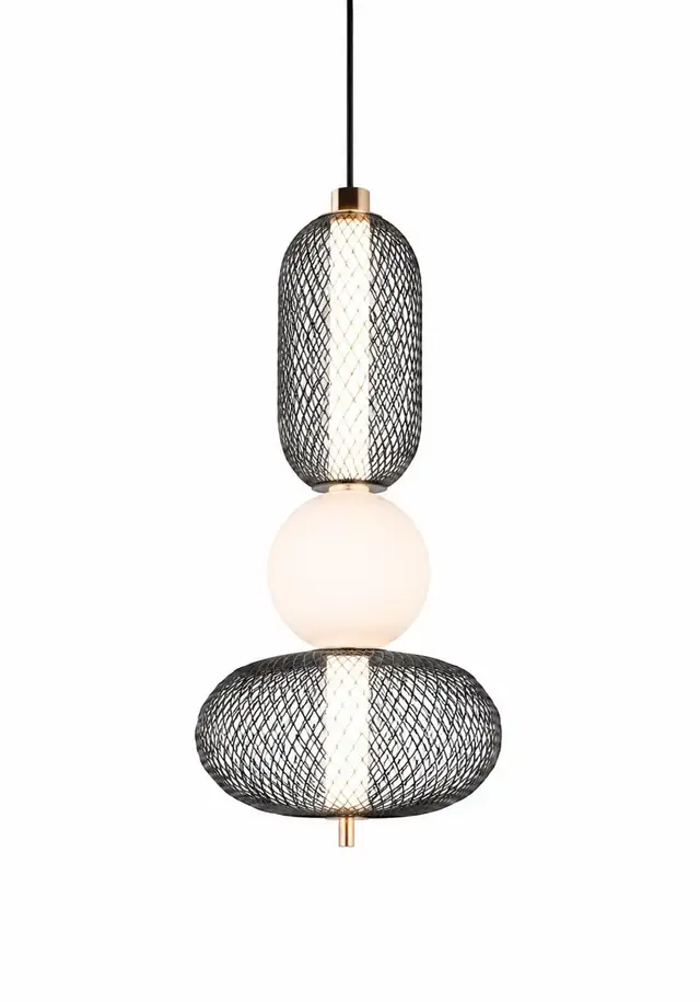 Chandelier Juncan Black Gold Metal LED 13W 3000K D22*H48.5cm MD160-C