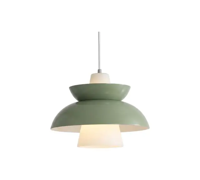 Chandelier Juncan Green Metal Glass E27 30*H25cm D8284-GREEN