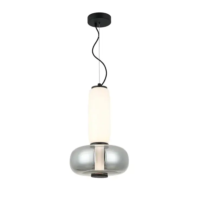 Chandelier Viokef AVERY LED 18W 3000K SMOKE WHITE-BLACK 32*150cm 4302500