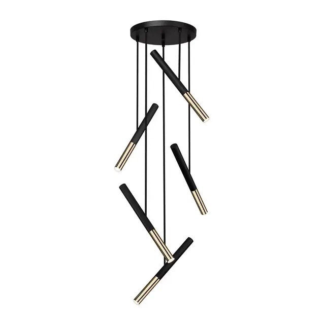 Chandelier Viokef BALLET 26 Watt Anodized Gold and Black 4265300
