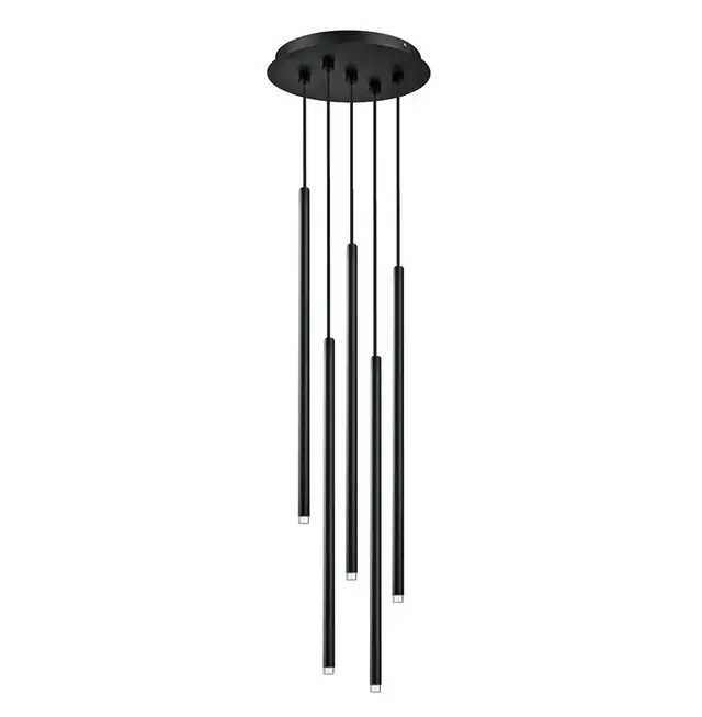 Chandelier Viokef ZENIA 15 Watt MATT BLACK 35.5*150cm 4291200