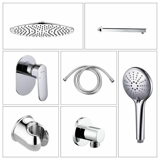 Built-in shower system Empolo silver M81885