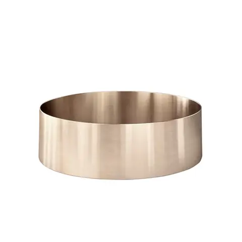 Countertop basin MEIR round metallic champagne pink 38cm*11cm MBRP-380110-PVDCH