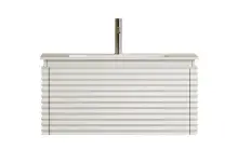 Jade Washbasin unit Integrated Handle White Matt Cabinet and Towel Rack Pull-out Washbasin 79*49.5*38cm JA28008-80W-Cabinet