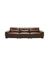 Диван для гостиной Kimhome коричневая кожа 322*100*85 см P8510