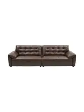 Диван для гостиной Kimhome тёмно-серая кожа 288*100*86 см LS-P3031