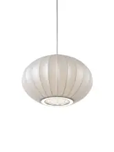ჭაღი Juncan white აბრეშუმის სფეროსებრი E27 30*18 cm MD6558-30