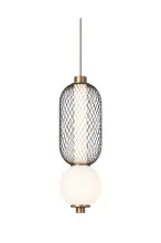 ჭაღი Juncan შავი ოქროსფერი მეტალის LED 9W 3000K D15*H39cm MD160-A
