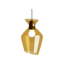 ჭაღი Juncan ყვითელი მინა E15 D14*40 cm D7819B
