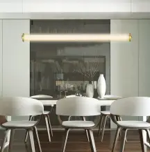 ჭაღი Viokef FRIDA LED 44ვატი 3000K ოქროსფერი 7.35*120 cm 4237800