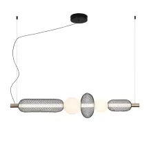 ჭაღი Viokef MARGOT LED 28ვატი 3000K შავი და ოქროსფერი 113*137.5 cm 4311600