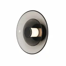 კედლის სანათი Juncan შავი მინა მრგვალი LED 30 cm B125