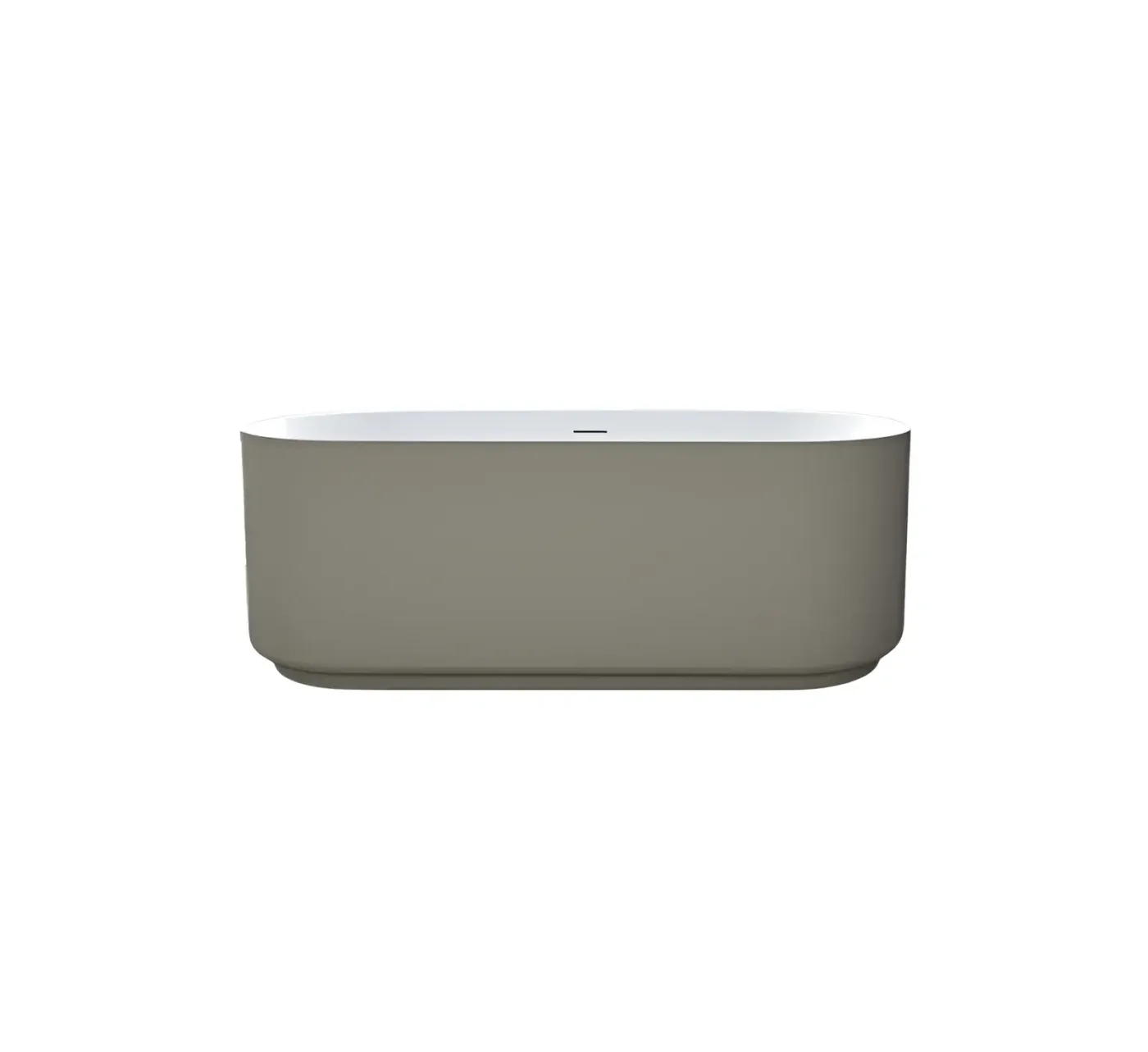 Bathtub stone AlcoswellSlim Acrylic White Matt Inside Clay Color Outside 170*70cm SLI 17070S-MW-CG