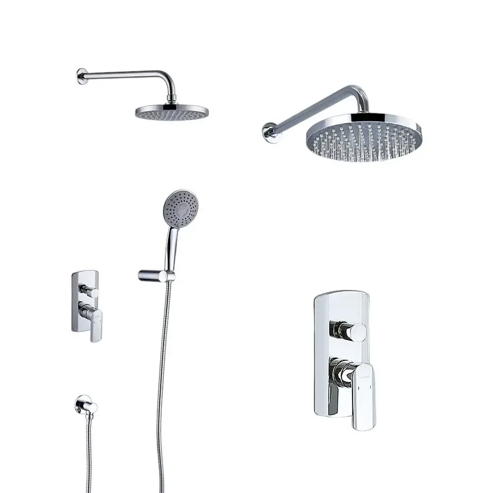 Built-in shower system Empolo with shower head,shower and mixer chrome M72 4701
