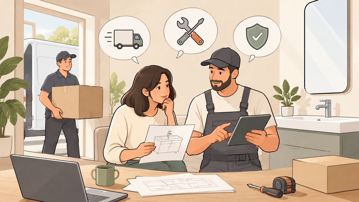 ილუსტრაცია სტატიისთვის: მიტანა, მონტაჟი და გარანტია: რა უნდა გაარკვიოთ ყიდვამდე
