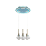 ჭაღი Kids Lighting ლურჯი სამი კოსმოსური რაკეტით 50*50*12სმ p-2613-3 — კატალოგის ხედი — განათება